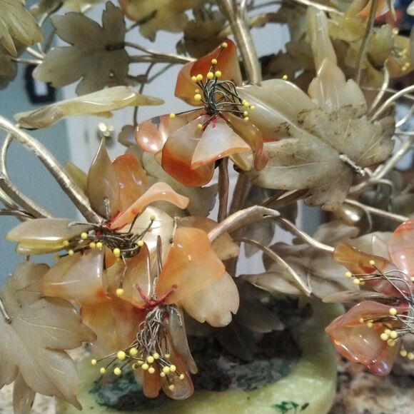 LARGE VINTAGE JAPANESE JADE TREE 14" TALL - Picture 4 of 16